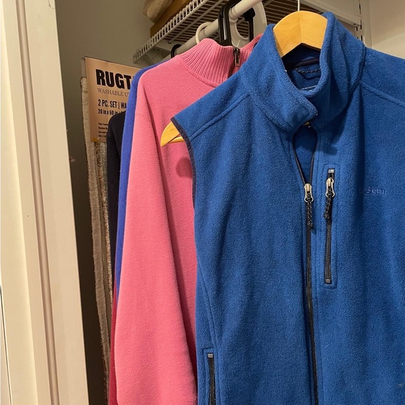 L.L. Bean Blue Fleece Jacket - Picture 2 of 3